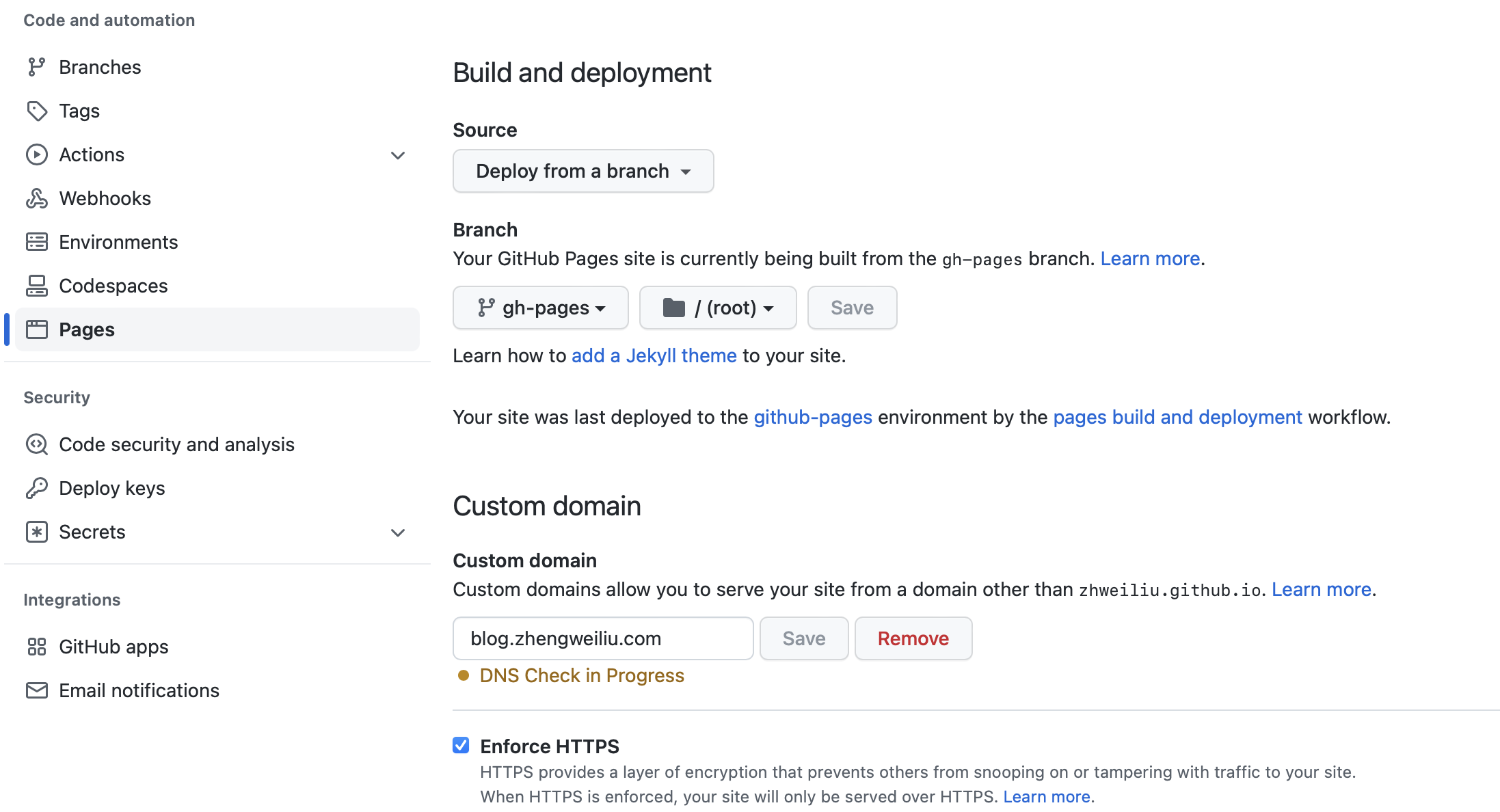 GitHub Pages Custom Domain Setup